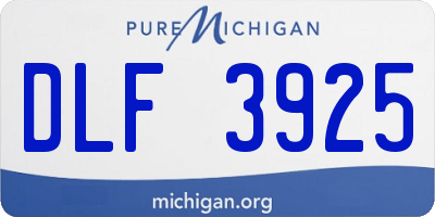 MI license plate DLF3925
