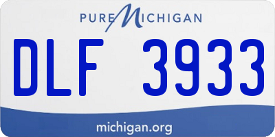 MI license plate DLF3933