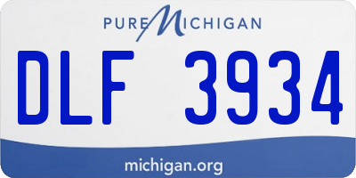 MI license plate DLF3934