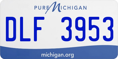 MI license plate DLF3953