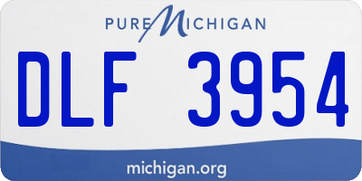 MI license plate DLF3954