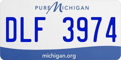 MI license plate DLF3974