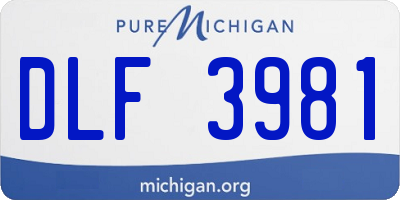 MI license plate DLF3981