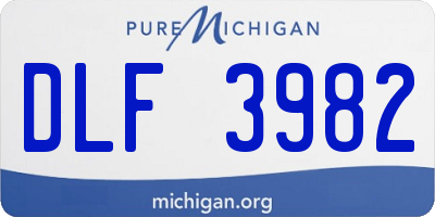 MI license plate DLF3982