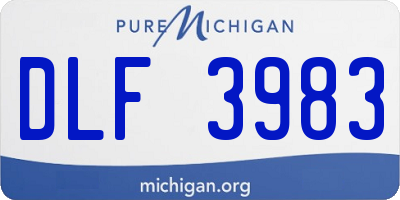 MI license plate DLF3983