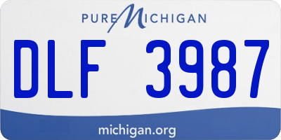 MI license plate DLF3987