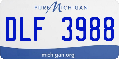 MI license plate DLF3988