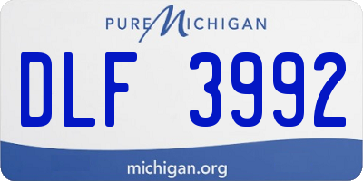 MI license plate DLF3992