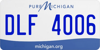 MI license plate DLF4006