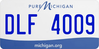 MI license plate DLF4009