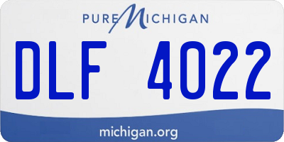 MI license plate DLF4022