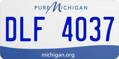 MI license plate DLF4037