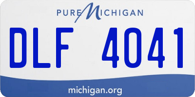 MI license plate DLF4041