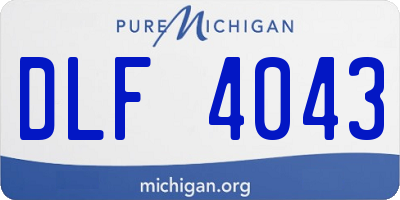 MI license plate DLF4043