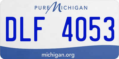 MI license plate DLF4053