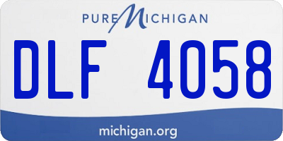 MI license plate DLF4058