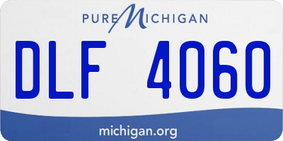 MI license plate DLF4060