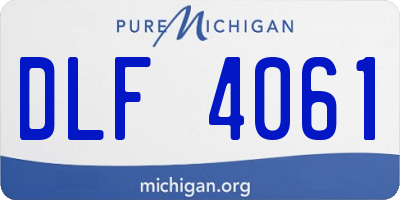 MI license plate DLF4061