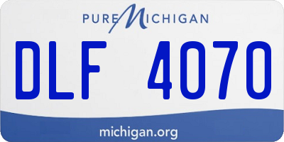 MI license plate DLF4070