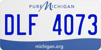 MI license plate DLF4073
