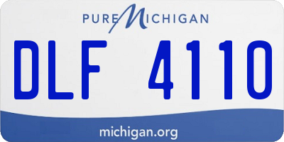 MI license plate DLF4110