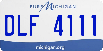 MI license plate DLF4111