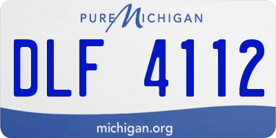MI license plate DLF4112
