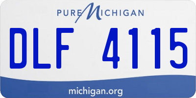 MI license plate DLF4115