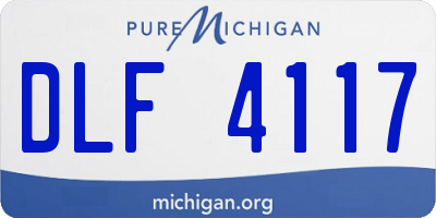 MI license plate DLF4117