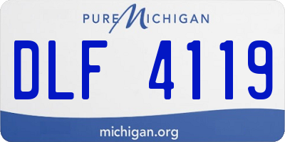 MI license plate DLF4119