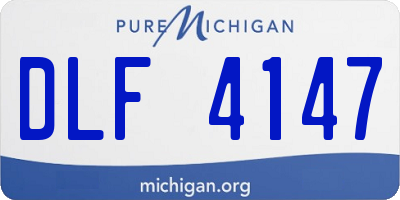 MI license plate DLF4147