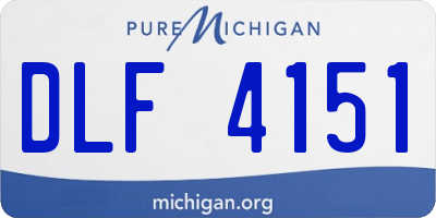 MI license plate DLF4151