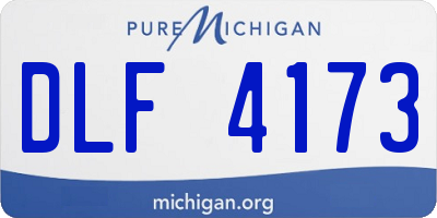 MI license plate DLF4173