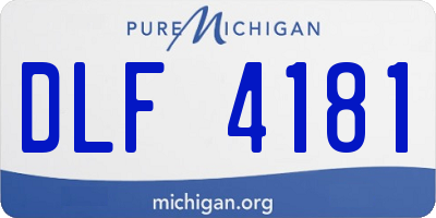 MI license plate DLF4181