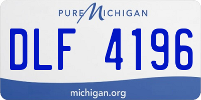 MI license plate DLF4196