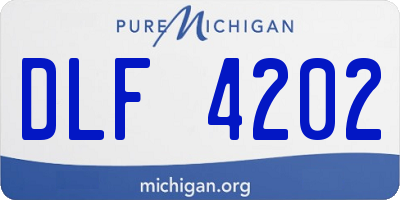 MI license plate DLF4202