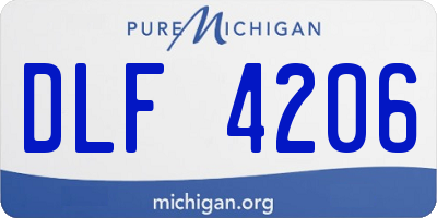 MI license plate DLF4206