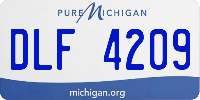 MI license plate DLF4209