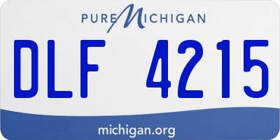 MI license plate DLF4215