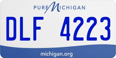 MI license plate DLF4223