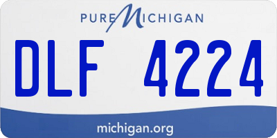 MI license plate DLF4224