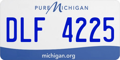 MI license plate DLF4225