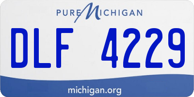 MI license plate DLF4229