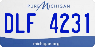 MI license plate DLF4231