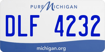 MI license plate DLF4232