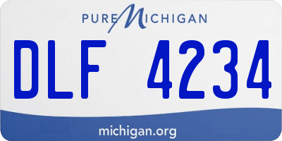 MI license plate DLF4234