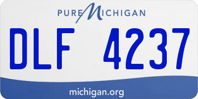 MI license plate DLF4237