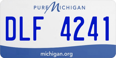 MI license plate DLF4241