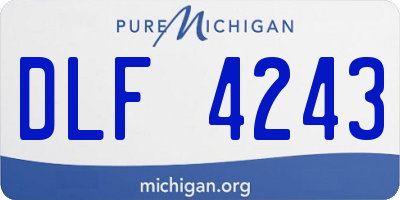 MI license plate DLF4243