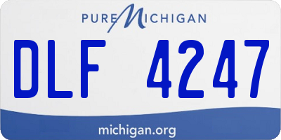 MI license plate DLF4247